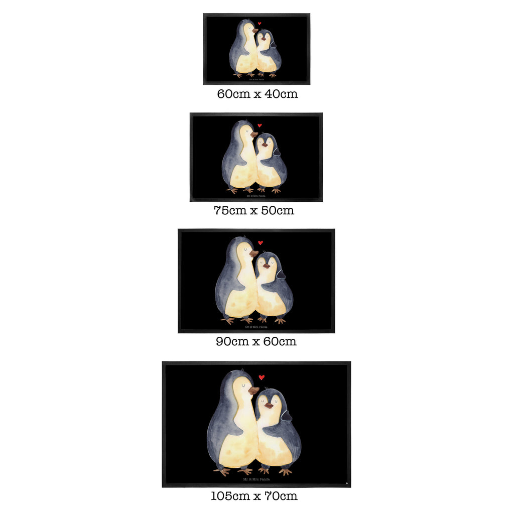 Fußmatte Pinguin umarmend Türvorleger, Schmutzmatte, Fußabtreter, Matte, Schmutzfänger, Fußabstreifer, Schmutzfangmatte, Türmatte, Motivfußmatte, Haustürmatte, Vorleger, Pinguin, Liebe, Liebespaar, Liebesbeweis, Liebesgeschenk, Verlobung, Jahrestag, Hochzeitstag, Hochzeit, Hochzeitsgeschenk