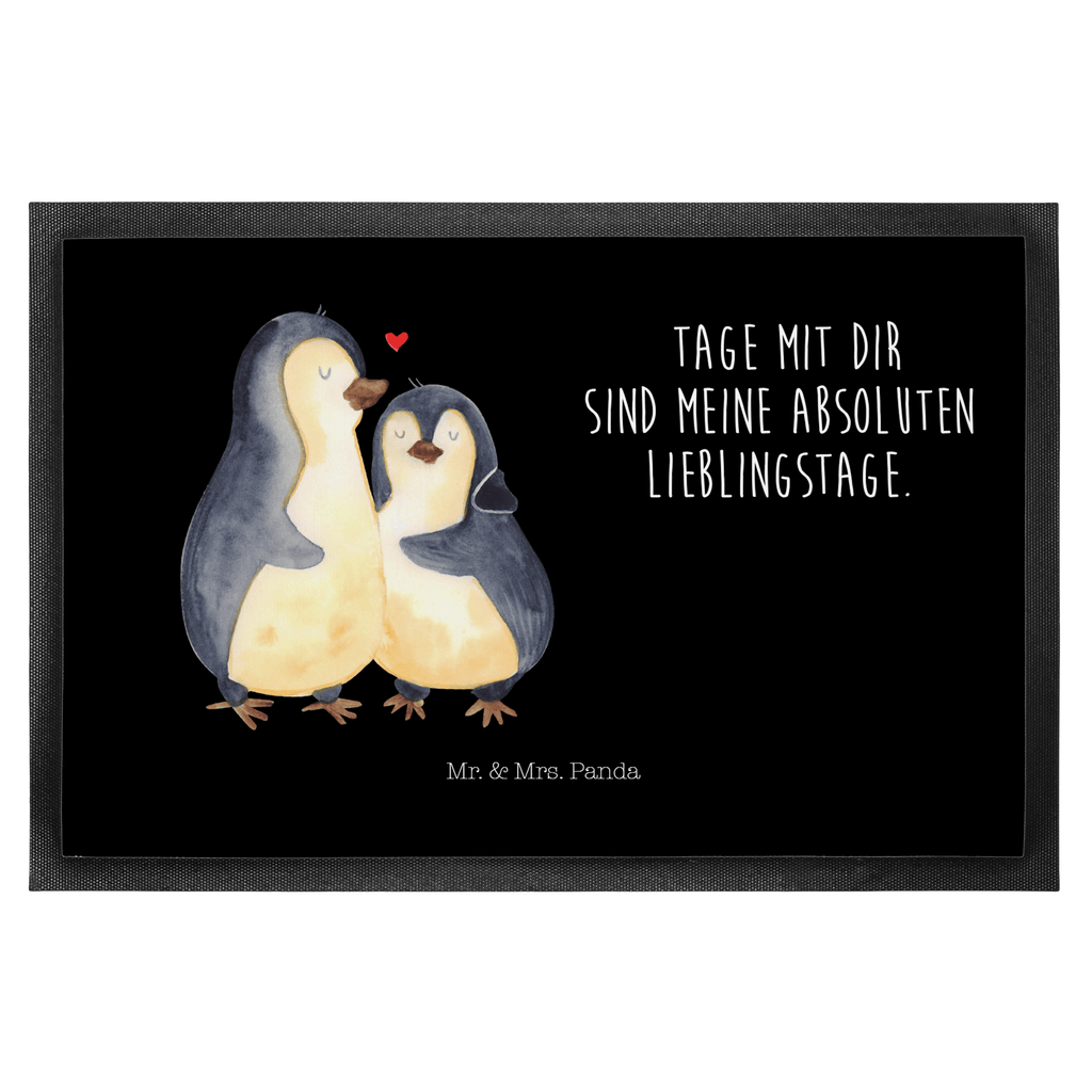 Fußmatte Pinguin umarmend Türvorleger, Schmutzmatte, Fußabtreter, Matte, Schmutzfänger, Fußabstreifer, Schmutzfangmatte, Türmatte, Motivfußmatte, Haustürmatte, Vorleger, Pinguin, Liebe, Liebespaar, Liebesbeweis, Liebesgeschenk, Verlobung, Jahrestag, Hochzeitstag, Hochzeit, Hochzeitsgeschenk