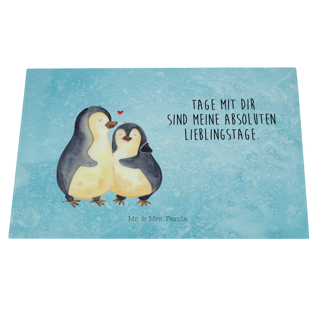 XL Glas Schneidbrett Pinguin umarmend Glasschneidebrett, Schneidebrett, Frühstücksbrett, Küche, Pinguin, Liebe, Liebespaar, Liebesbeweis, Liebesgeschenk, Verlobung, Jahrestag, Hochzeitstag, Hochzeit, Hochzeitsgeschenk
