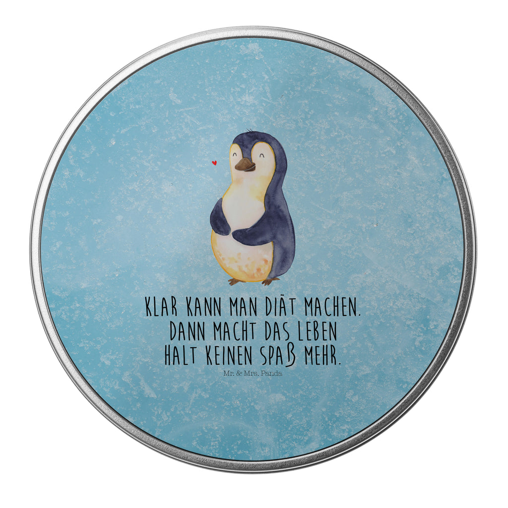 Blechdose rund Pinguin Diät Metalldose, Keksdose, Dose, Vorratsdose, Geschenkbox, Pinguin, Pinguine, Diät, Abnehmen, Abspecken, Gewicht, Motivation, Selbstliebe, Körperliebe, Selbstrespekt