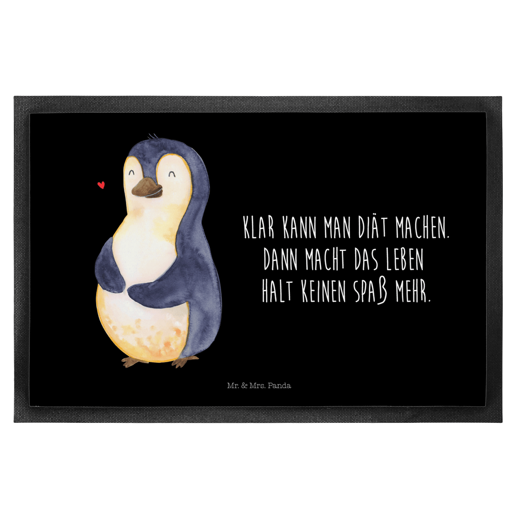 Fußmatte Pinguin Diät Türvorleger, Schmutzmatte, Fußabtreter, Matte, Schmutzfänger, Fußabstreifer, Schmutzfangmatte, Türmatte, Motivfußmatte, Haustürmatte, Vorleger, Pinguin, Pinguine, Diät, Abnehmen, Abspecken, Gewicht, Motivation, Selbstliebe, Körperliebe, Selbstrespekt