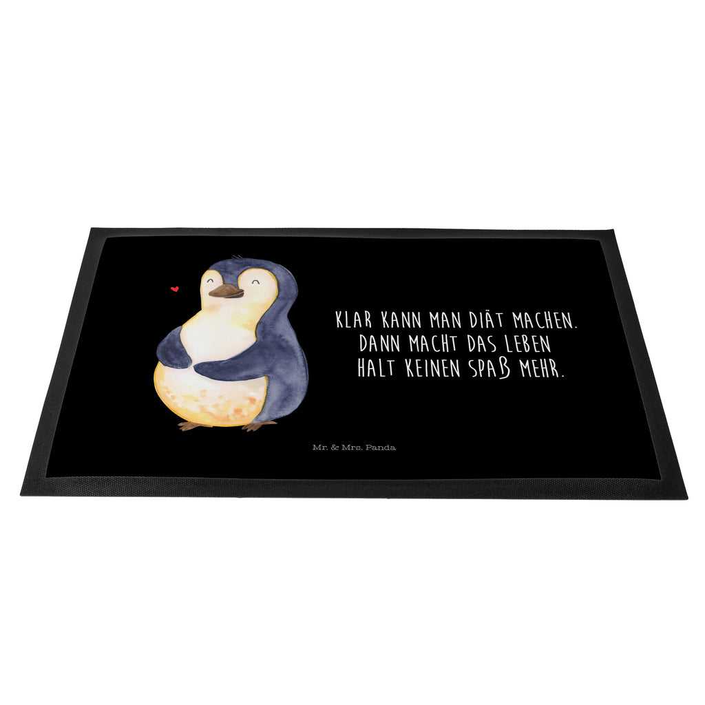 Fußmatte Pinguin Diät Türvorleger, Schmutzmatte, Fußabtreter, Matte, Schmutzfänger, Fußabstreifer, Schmutzfangmatte, Türmatte, Motivfußmatte, Haustürmatte, Vorleger, Pinguin, Pinguine, Diät, Abnehmen, Abspecken, Gewicht, Motivation, Selbstliebe, Körperliebe, Selbstrespekt