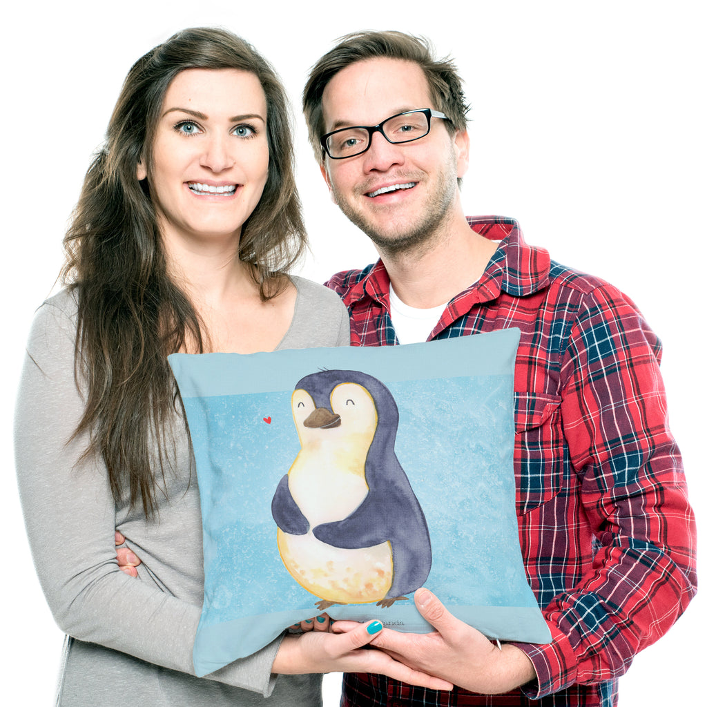 40x40 Kissen Pinguin Diät Kissenhülle, Kopfkissen, Sofakissen, Dekokissen, Motivkissen, Pinguin, Pinguine, Diät, Abnehmen, Abspecken, Gewicht, Motivation, Selbstliebe, Körperliebe, Selbstrespekt