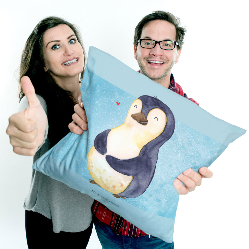 40x40 Kissen Pinguin Diät Kissenhülle, Kopfkissen, Sofakissen, Dekokissen, Motivkissen, Pinguin, Pinguine, Diät, Abnehmen, Abspecken, Gewicht, Motivation, Selbstliebe, Körperliebe, Selbstrespekt