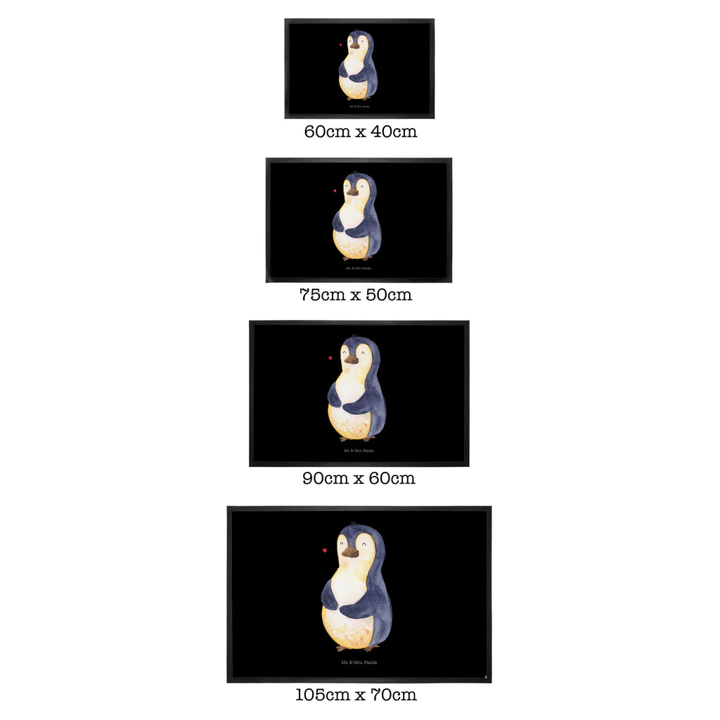 Fußmatte Pinguin Diät Türvorleger, Schmutzmatte, Fußabtreter, Matte, Schmutzfänger, Fußabstreifer, Schmutzfangmatte, Türmatte, Motivfußmatte, Haustürmatte, Vorleger, Pinguin, Pinguine, Diät, Abnehmen, Abspecken, Gewicht, Motivation, Selbstliebe, Körperliebe, Selbstrespekt