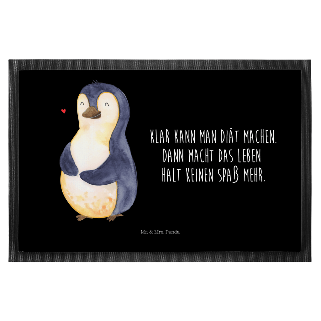 Fußmatte Pinguin Diät Türvorleger, Schmutzmatte, Fußabtreter, Matte, Schmutzfänger, Fußabstreifer, Schmutzfangmatte, Türmatte, Motivfußmatte, Haustürmatte, Vorleger, Pinguin, Pinguine, Diät, Abnehmen, Abspecken, Gewicht, Motivation, Selbstliebe, Körperliebe, Selbstrespekt