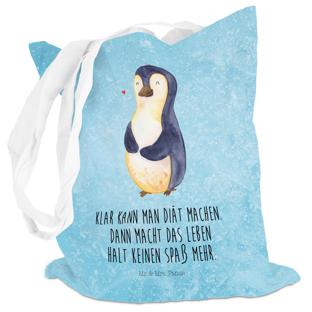 Tragetasche Pinguin Diät Beuteltasche, Beutel, Einkaufstasche, Jutebeutel, Stoffbeutel, Pinguin, Pinguine, Diät, Abnehmen, Abspecken, Gewicht, Motivation, Selbstliebe, Körperliebe, Selbstrespekt