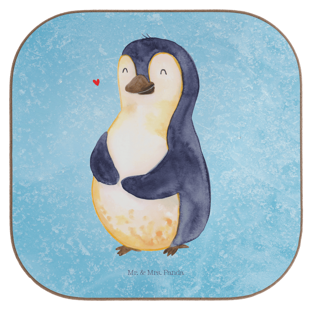 Quadratische Untersetzer Pinguin Diät Bierdeckel, Glasuntersetzer, Untersetzer Gläser, Getränkeuntersetzer, Pinguin, Pinguine, Diät, Abnehmen, Abspecken, Gewicht, Motivation, Selbstliebe, Körperliebe, Selbstrespekt