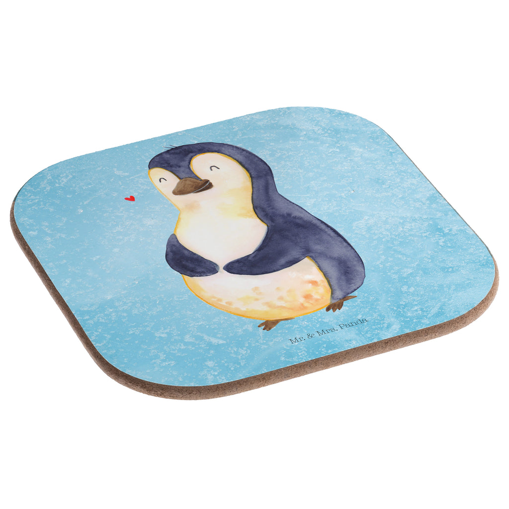 Quadratische Untersetzer Pinguin Diät Bierdeckel, Glasuntersetzer, Untersetzer Gläser, Getränkeuntersetzer, Pinguin, Pinguine, Diät, Abnehmen, Abspecken, Gewicht, Motivation, Selbstliebe, Körperliebe, Selbstrespekt
