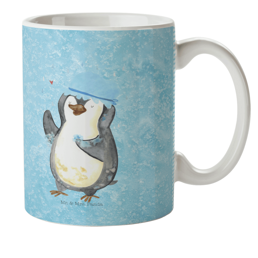 Kindertasse Pinguin duscht Kunststoff Tasse, Kindergarten, Tasse, Trinkbecher, Camping Becher, Kaffeetasse, Kunststoffbecher, Kindergartenbecher, Outdoorgeschirr, Kunststoffgeschirr, Reisebecher, Reisetasse, Kinderbecher, Pinguin, Pinguine, Dusche, duschen, Lebensmotto, Motivation, Neustart, Neuanfang, glücklich sein
