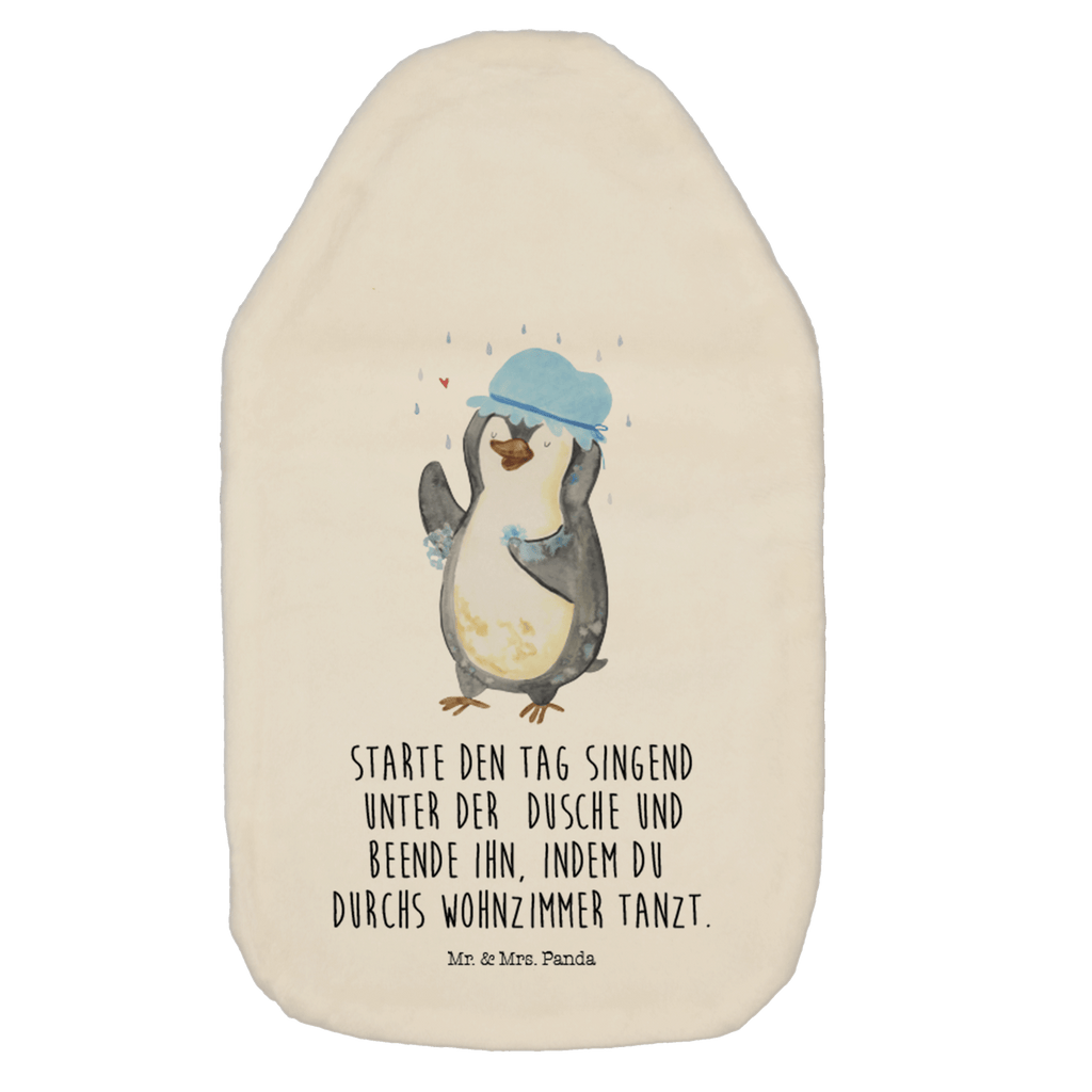 Wärmflasche Pinguin duscht Wärmekissen, Kinderwärmflasche, Körnerkissen, Wärmflaschenbezug, Wärmflasche mit Bezug, Pinguin, Pinguine, Dusche, duschen, Lebensmotto, Motivation, Neustart, Neuanfang, glücklich sein