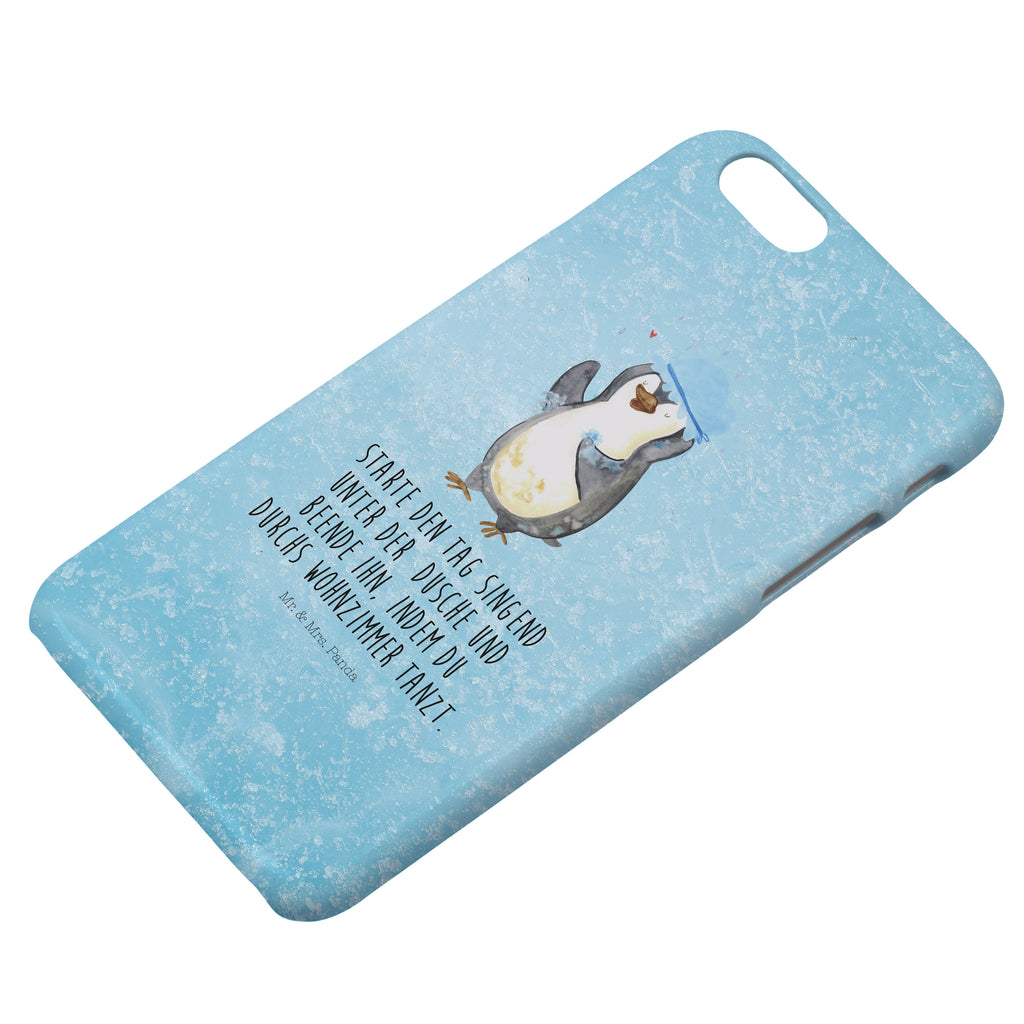 Iphone 8 Handyhülle Pinguin duscht Handyhülle, Handycover, Cover, Handy, Hülle, Iphone 8, Iphone 8S, Pinguin, Pinguine, Dusche, duschen, Lebensmotto, Motivation, Neustart, Neuanfang, glücklich sein