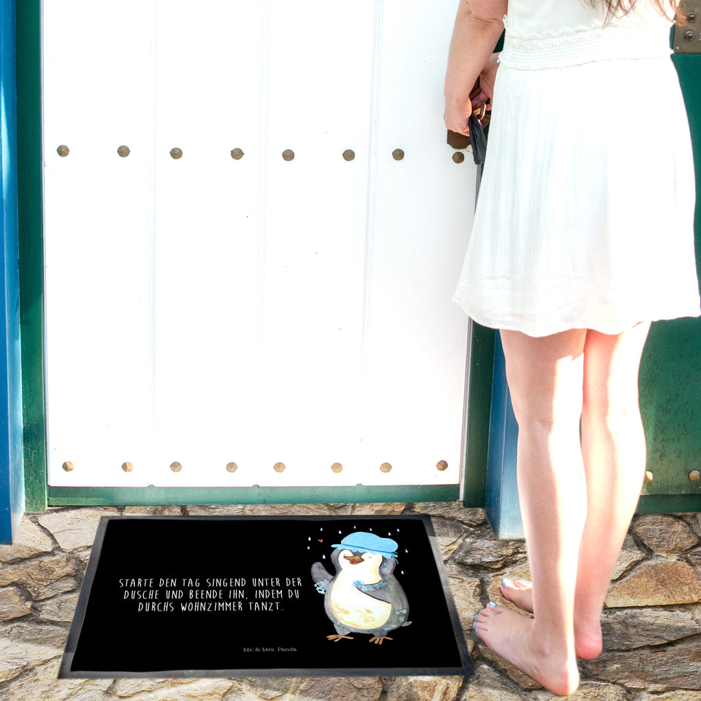 Fußmatte Pinguin duscht