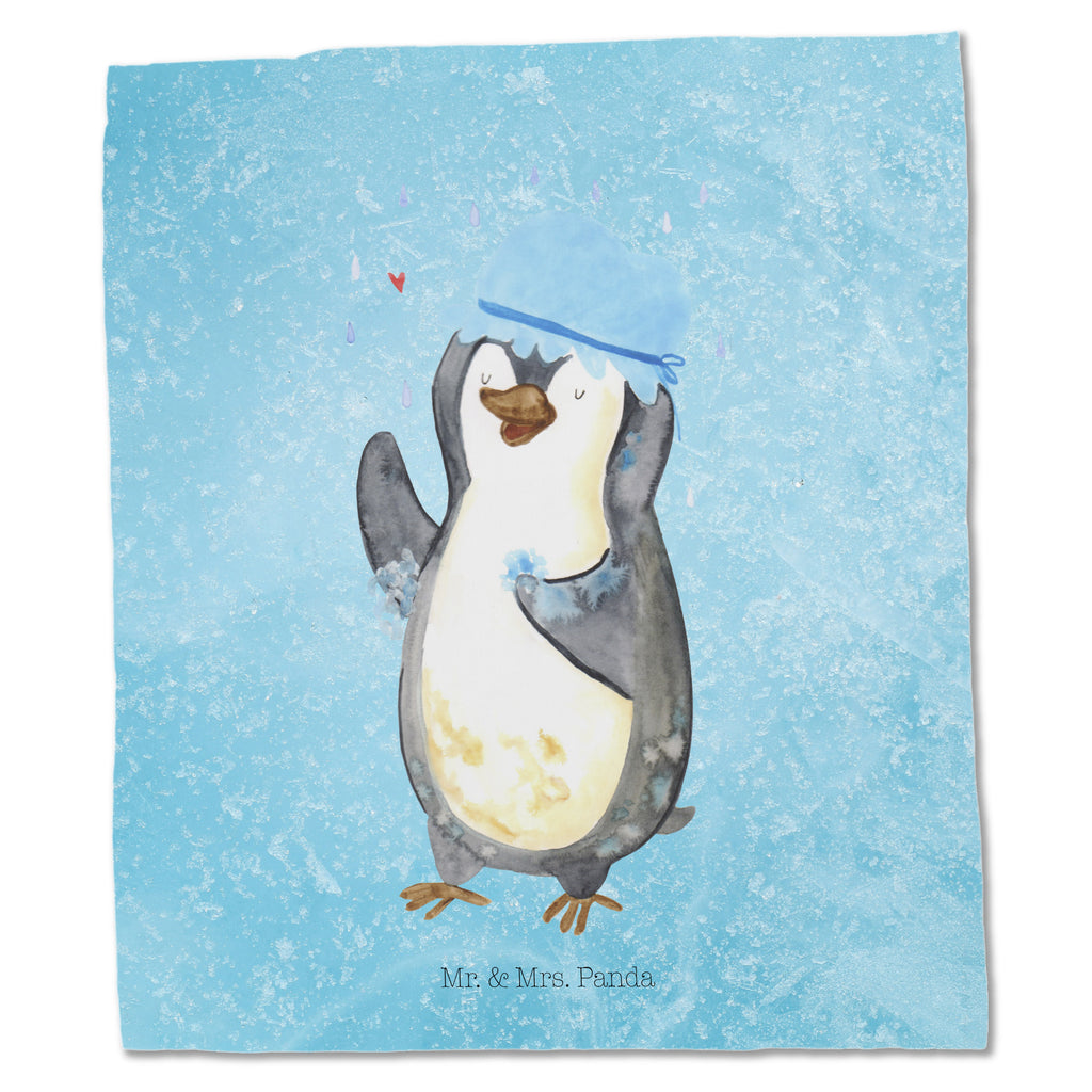 Tragetasche Pinguin duscht Beuteltasche, Beutel, Einkaufstasche, Jutebeutel, Stoffbeutel, Pinguin, Pinguine, Dusche, duschen, Lebensmotto, Motivation, Neustart, Neuanfang, glücklich sein