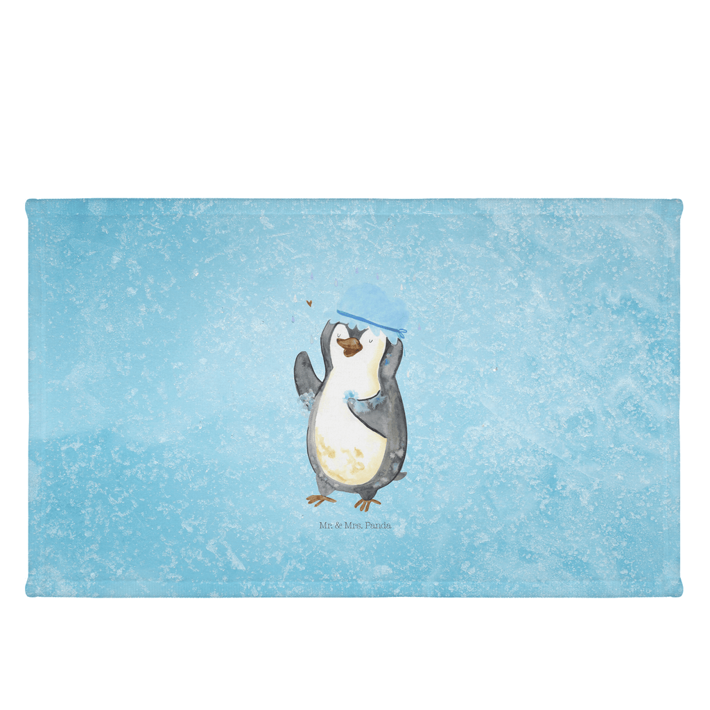 50 x 100 Handtuch Pinguin duscht Handtuch, Badehandtuch, Badezimmer, Handtücher, groß, Kinder, Baby, Pinguin, Pinguine, Dusche, duschen, Lebensmotto, Motivation, Neustart, Neuanfang, glücklich sein