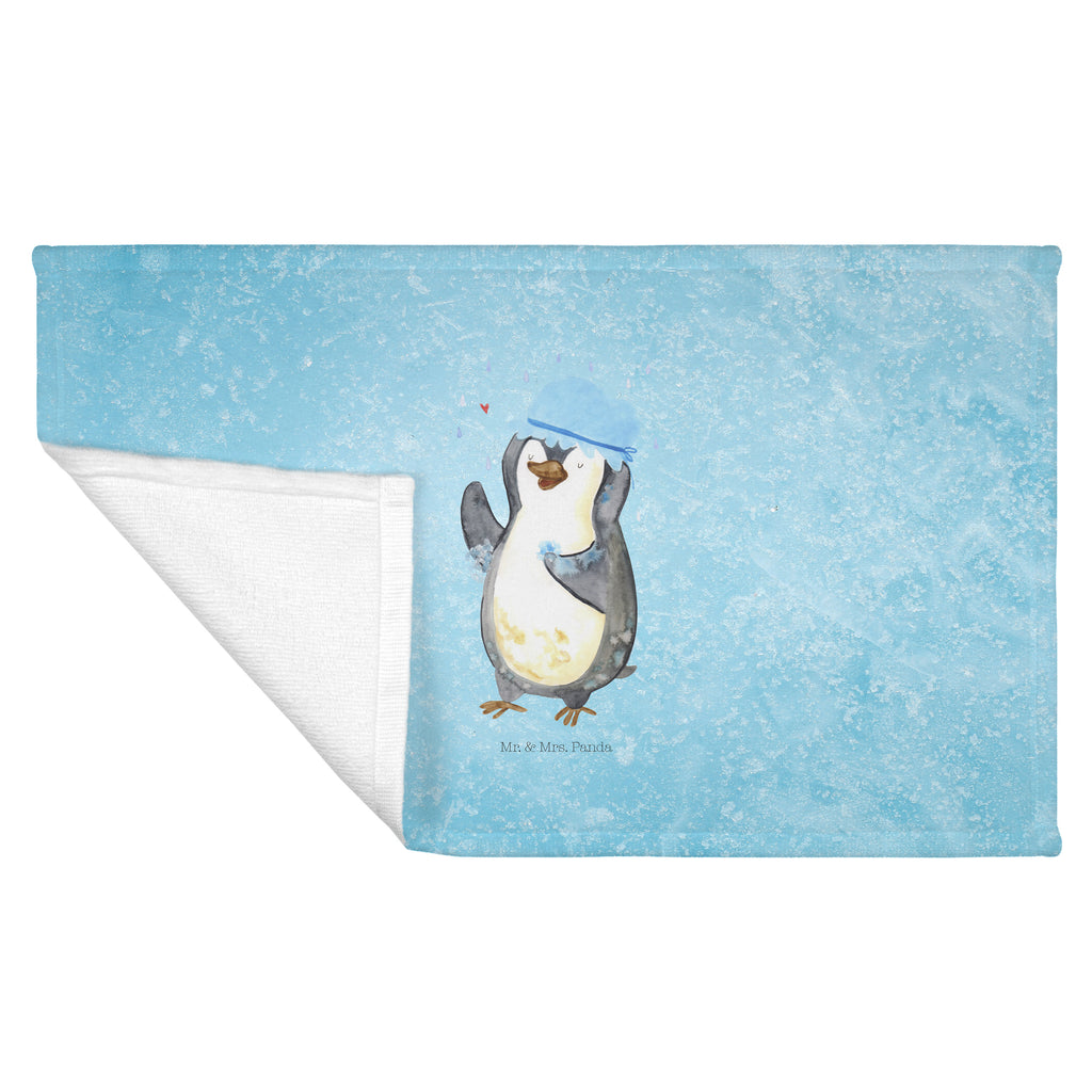 50 x 100 Handtuch Pinguin duscht Handtuch, Badehandtuch, Badezimmer, Handtücher, groß, Kinder, Baby, Pinguin, Pinguine, Dusche, duschen, Lebensmotto, Motivation, Neustart, Neuanfang, glücklich sein