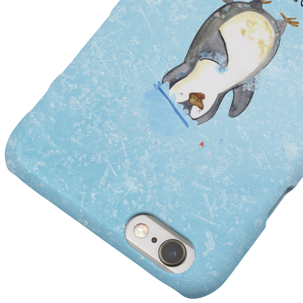 Iphone 6 / 6S Handyhülle Pinguin duscht Handyhülle, Handycover, Cover, Handy, Hülle, Iphone 6, Iphone 6s, Pinguin, Pinguine, Dusche, duschen, Lebensmotto, Motivation, Neustart, Neuanfang, glücklich sein