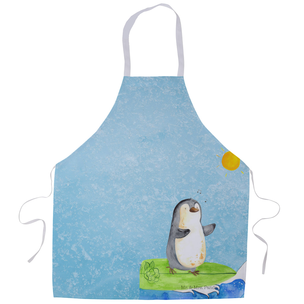 Kochschürze Pinguin Surfer Schürze, Backschürze, Küchenschürze, Grillschürze, Latzschürze, Pinguin, Pinguine, surfen, Surfer, Hawaii, Urlaub, Wellen, Wellen reiten, Portugal