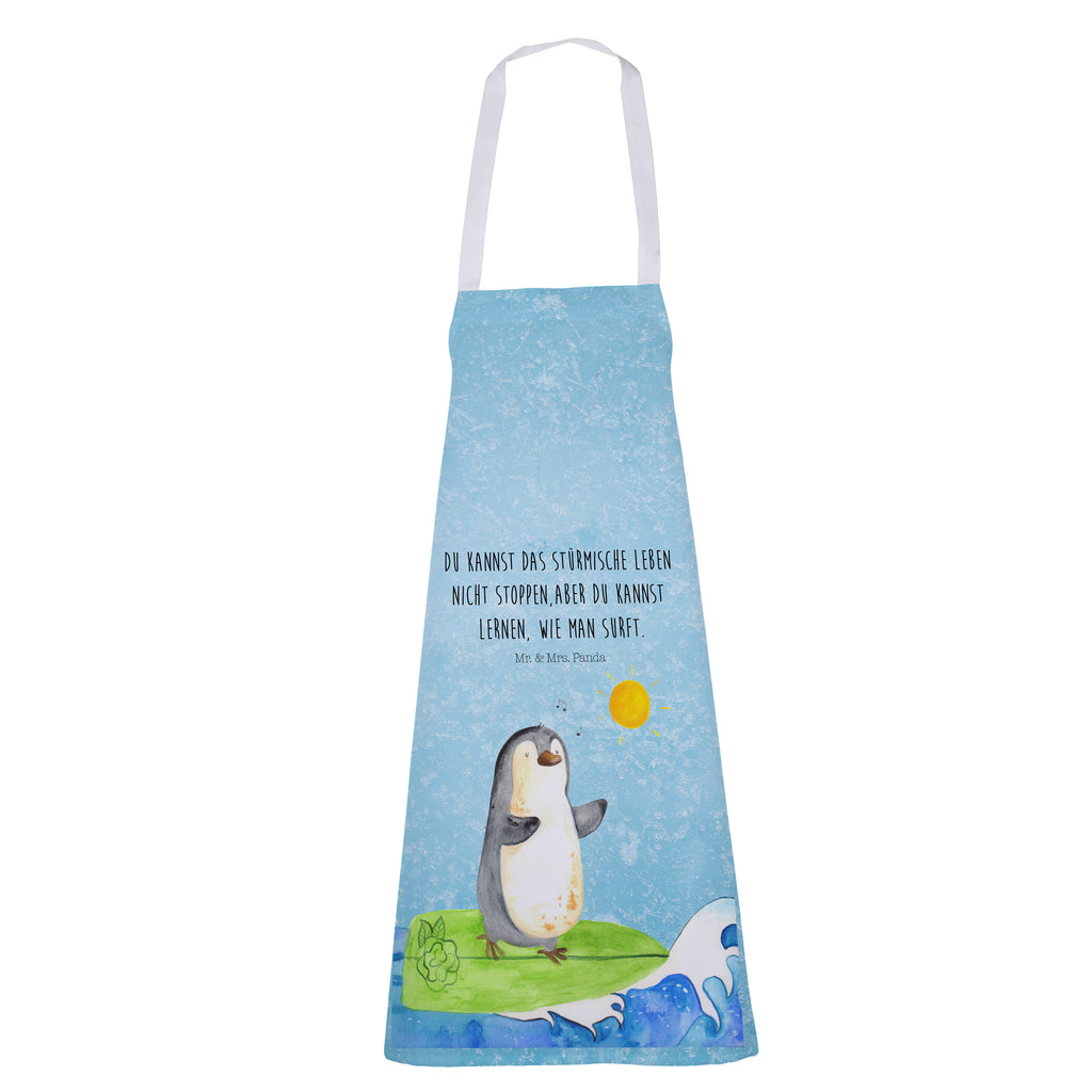 Kochschürze Pinguin Surfer Schürze, Backschürze, Küchenschürze, Grillschürze, Latzschürze, Pinguin, Pinguine, surfen, Surfer, Hawaii, Urlaub, Wellen, Wellen reiten, Portugal