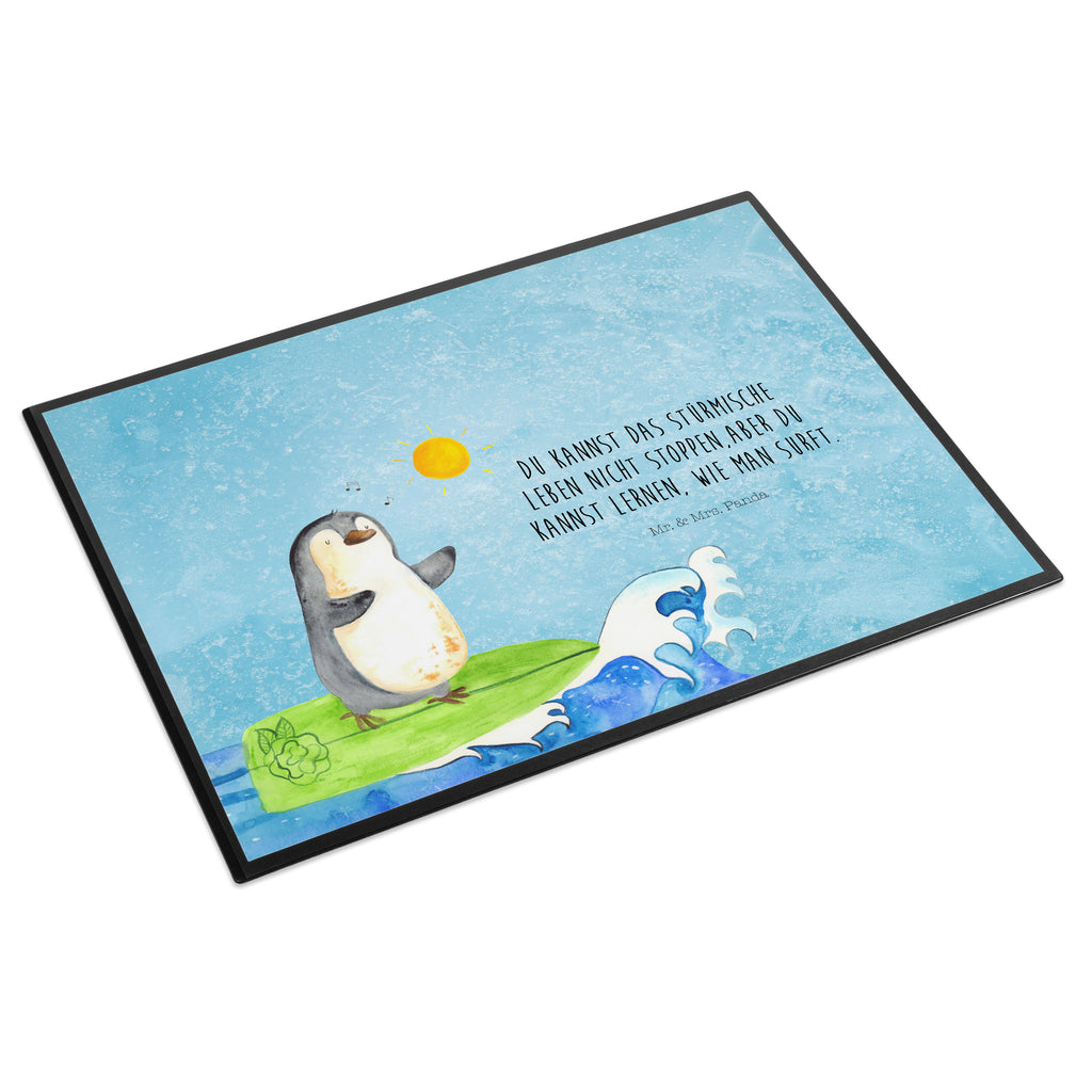 Schreibtischunterlage Pinguin Surfer Schreibunterlage, Schreibtischauflage, Bürobedarf, Büroartikel, Schreibwaren, Schreibtisch Unterlagen, Schreibtischunterlage Groß, Pinguin, Pinguine, surfen, Surfer, Hawaii, Urlaub, Wellen, Wellen reiten, Portugal