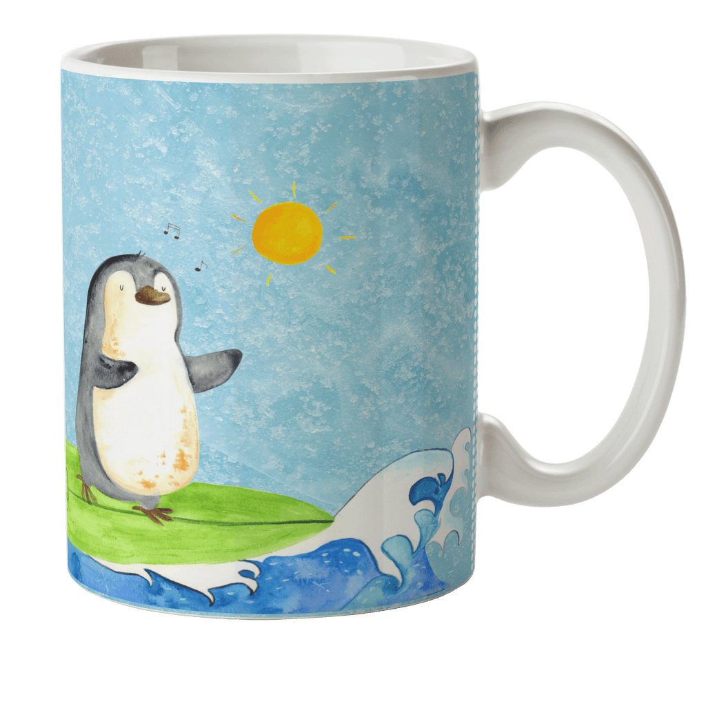 Kindertasse Pinguin Surfer Kunststoff Tasse, Kindergarten, Tasse, Trinkbecher, Camping Becher, Kaffeetasse, Kunststoffbecher, Kindergartenbecher, Outdoorgeschirr, Kunststoffgeschirr, Reisebecher, Reisetasse, Kinderbecher, Pinguin, Pinguine, surfen, Surfer, Hawaii, Urlaub, Wellen, Wellen reiten, Portugal