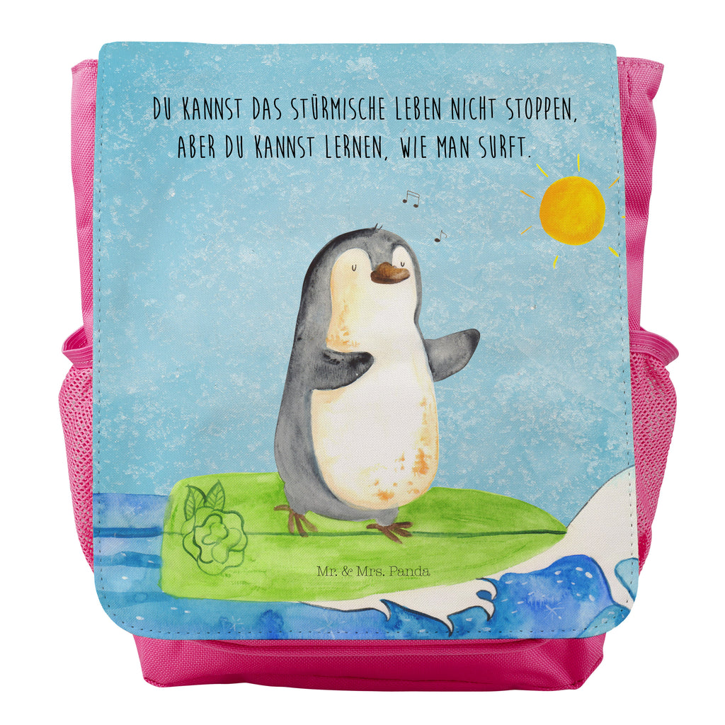 Kinderrucksack Pinguin Surfer Kids, Rucksack, Kinderrucksack, Kinder Rucksack, Rucksack Kindergröße, Kleiner Rucksack, Pinguin, Pinguine, surfen, Surfer, Hawaii, Urlaub, Wellen, Wellen reiten, Portugal