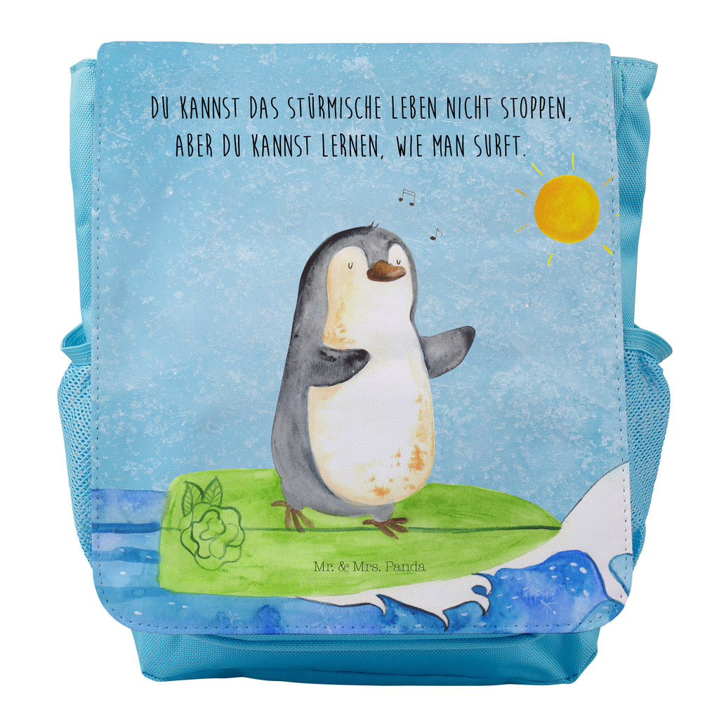 Kinderrucksack Pinguin Surfer Kids, Rucksack, Kinderrucksack, Kinder Rucksack, Rucksack Kindergröße, Kleiner Rucksack, Pinguin, Pinguine, surfen, Surfer, Hawaii, Urlaub, Wellen, Wellen reiten, Portugal