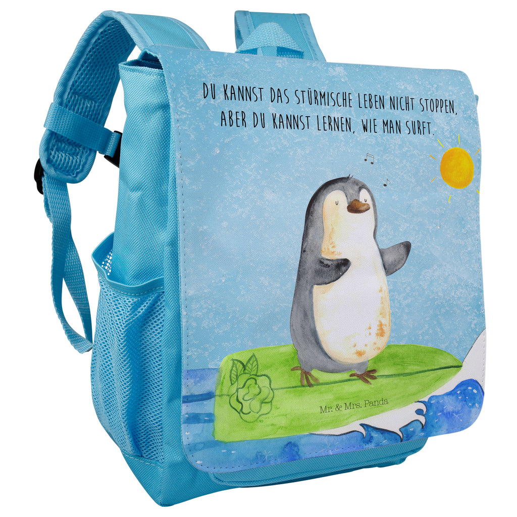 Kinderrucksack Pinguin Surfer Kids, Rucksack, Kinderrucksack, Kinder Rucksack, Rucksack Kindergröße, Kleiner Rucksack, Pinguin, Pinguine, surfen, Surfer, Hawaii, Urlaub, Wellen, Wellen reiten, Portugal