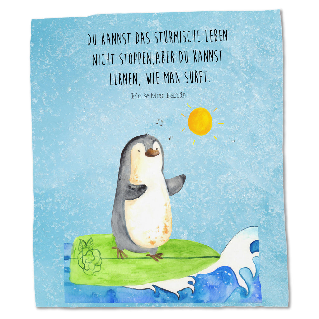 Tragetasche Pinguin Surfer Beuteltasche, Beutel, Einkaufstasche, Jutebeutel, Stoffbeutel, Pinguin, Pinguine, surfen, Surfer, Hawaii, Urlaub, Wellen, Wellen reiten, Portugal