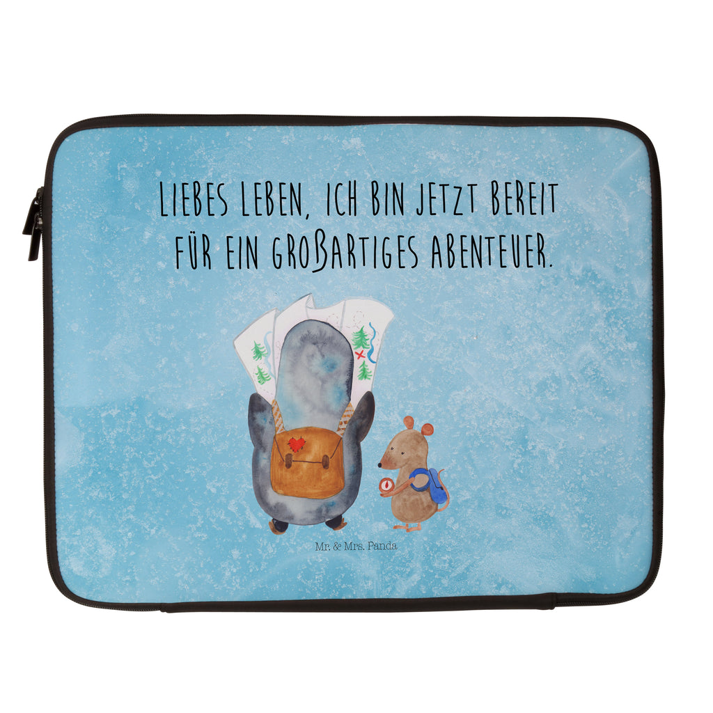 27 x 36 Notebook Tasche  Pinguin & Maus Wanderer Notebook Tasche, Laptop, Computertasche, Tasche, Damen, Schutzhülle, Pinguin, Pinguine, Abenteurer, Abenteuer, Roadtrip, Ausflug, Wanderlust, wandern