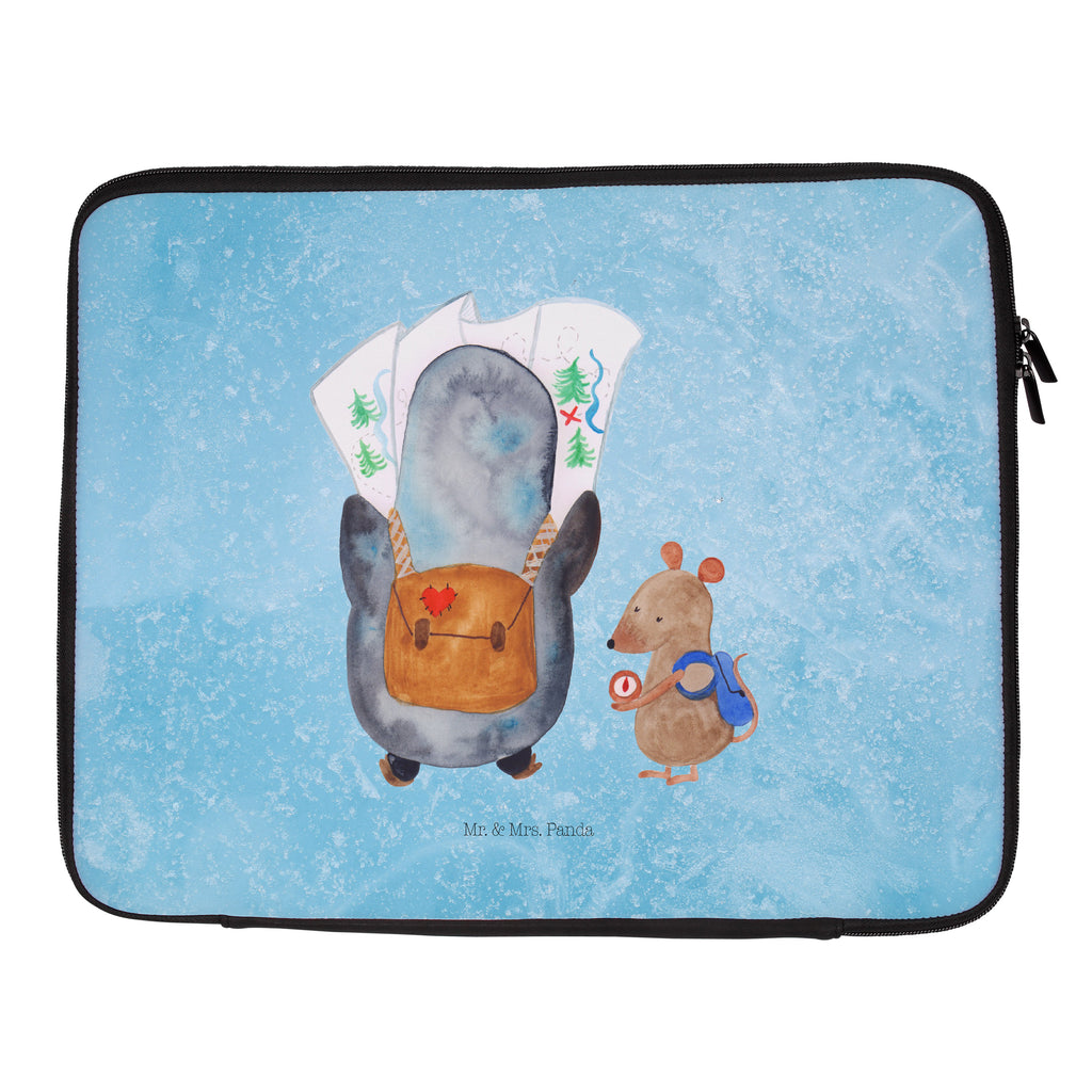 27 x 36 Notebook Tasche  Pinguin & Maus Wanderer Notebook Tasche, Laptop, Computertasche, Tasche, Damen, Schutzhülle, Pinguin, Pinguine, Abenteurer, Abenteuer, Roadtrip, Ausflug, Wanderlust, wandern