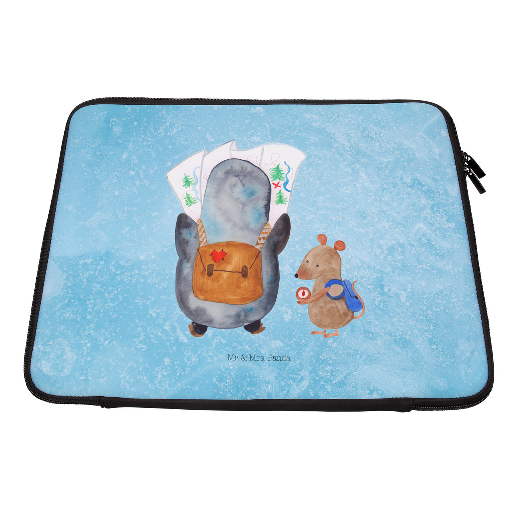 27 x 36 Notebook Tasche  Pinguin & Maus Wanderer Notebook Tasche, Laptop, Computertasche, Tasche, Damen, Schutzhülle, Pinguin, Pinguine, Abenteurer, Abenteuer, Roadtrip, Ausflug, Wanderlust, wandern