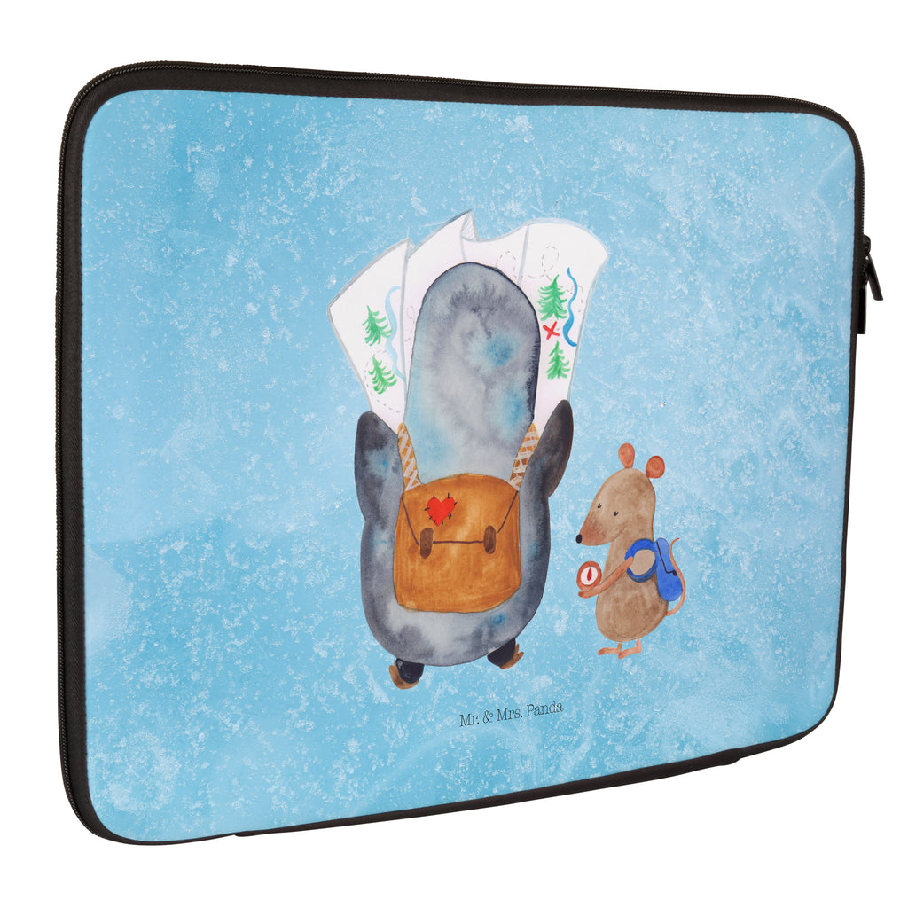 27 x 36 Notebook Tasche  Pinguin & Maus Wanderer Notebook Tasche, Laptop, Computertasche, Tasche, Damen, Schutzhülle, Pinguin, Pinguine, Abenteurer, Abenteuer, Roadtrip, Ausflug, Wanderlust, wandern