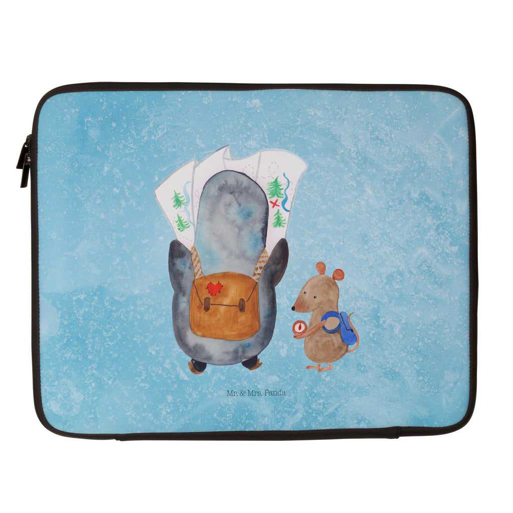 27 x 36 Notebook Tasche  Pinguin & Maus Wanderer Notebook Tasche, Laptop, Computertasche, Tasche, Damen, Schutzhülle, Pinguin, Pinguine, Abenteurer, Abenteuer, Roadtrip, Ausflug, Wanderlust, wandern