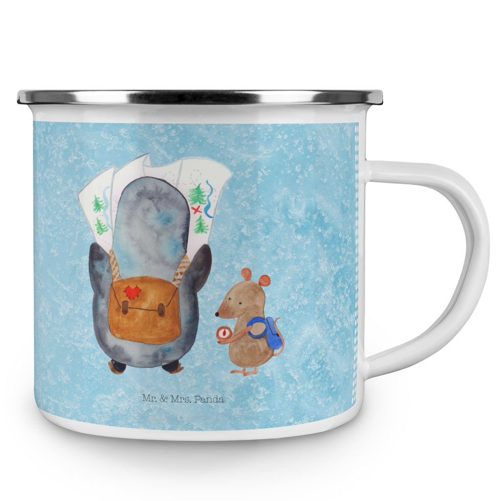 Camping Emaille Tasse Pinguin & Maus Wanderer Campingtasse, Trinkbecher, Metalltasse, Outdoor Tasse, Emaille Trinkbecher, Blechtasse Outdoor, Emaille Campingbecher, Edelstahl Trinkbecher, Metalltasse für Camping, Kaffee Blechtasse, Camping Tasse Metall, Pinguin, Pinguine, Abenteurer, Abenteuer, Roadtrip, Ausflug, Wanderlust, wandern