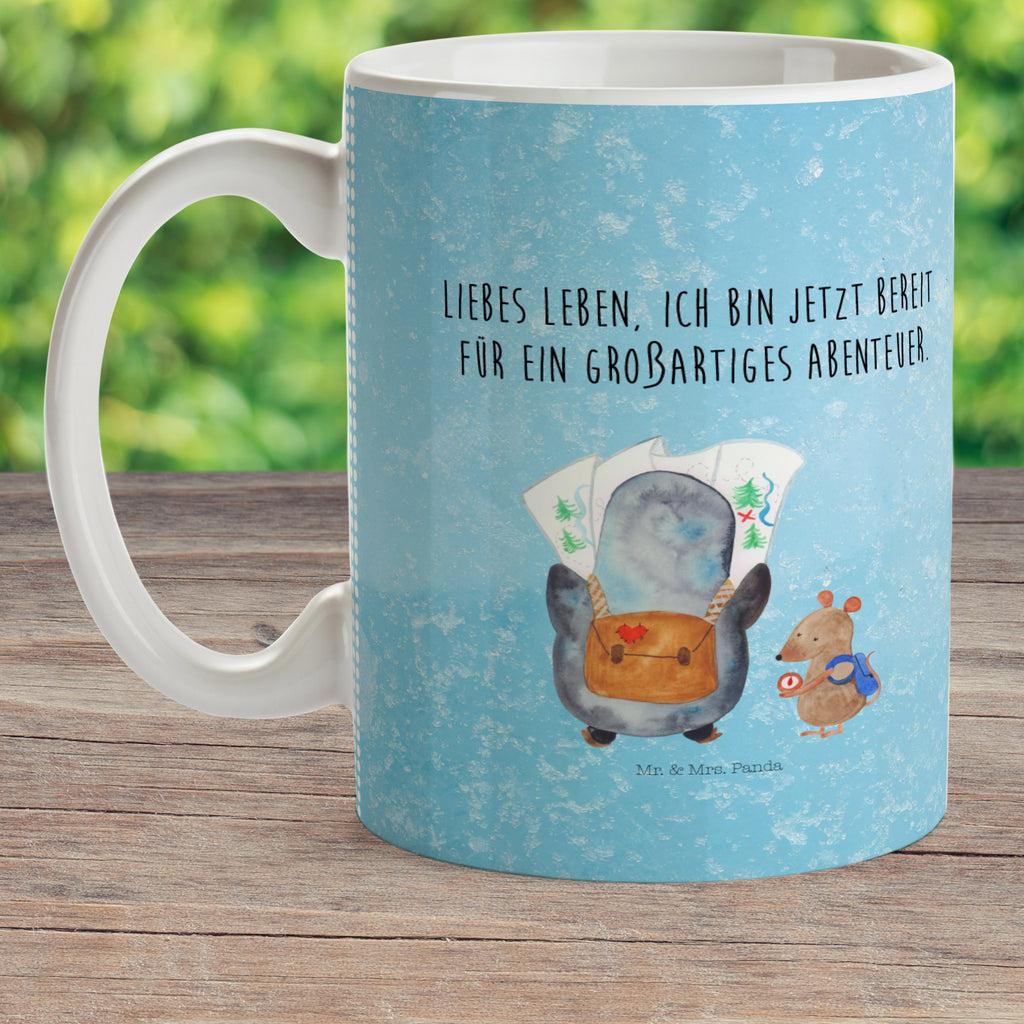 Kindertasse Pinguin & Maus Wanderer Kunststoff Tasse, Kindergarten, Tasse, Trinkbecher, Camping Becher, Kaffeetasse, Kunststoffbecher, Kindergartenbecher, Outdoorgeschirr, Kunststoffgeschirr, Reisebecher, Reisetasse, Kinderbecher, Pinguin, Pinguine, Abenteurer, Abenteuer, Roadtrip, Ausflug, Wanderlust, wandern