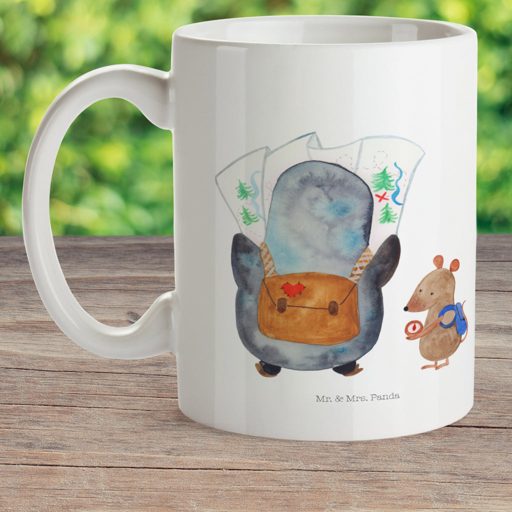 Kindertasse Pinguin & Maus Wanderer Kunststoff Tasse, Kindergarten, Tasse, Trinkbecher, Camping Becher, Kaffeetasse, Kunststoffbecher, Kindergartenbecher, Outdoorgeschirr, Kunststoffgeschirr, Reisebecher, Reisetasse, Kinderbecher, Pinguin, Pinguine, Abenteurer, Abenteuer, Roadtrip, Ausflug, Wanderlust, wandern