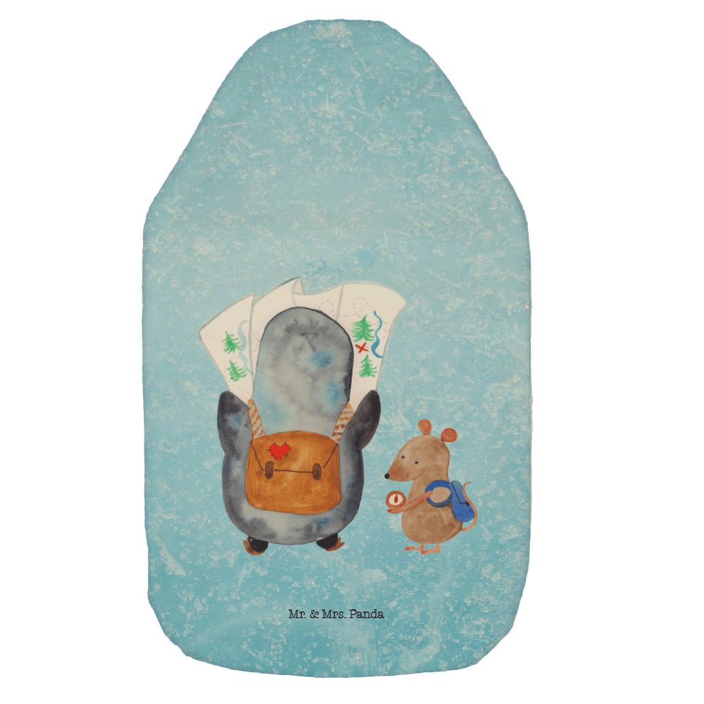 Wärmflasche Pinguin & Maus Wanderer Wärmekissen, Kinderwärmflasche, Körnerkissen, Wärmflaschenbezug, Wärmflasche mit Bezug, Pinguin, Pinguine, Abenteurer, Abenteuer, Roadtrip, Ausflug, Wanderlust, wandern