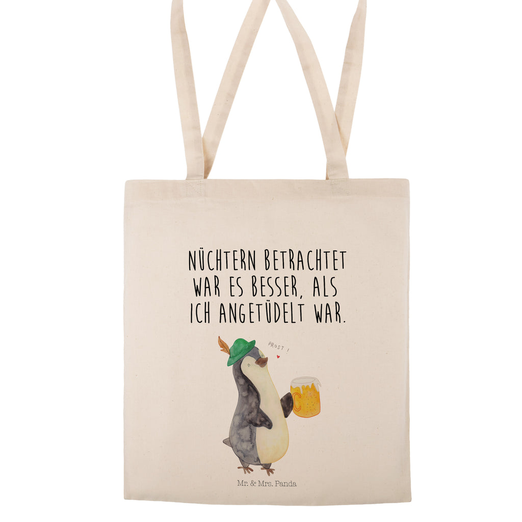 Tragetasche Pinguin Bier Beuteltasche, Beutel, Einkaufstasche, Jutebeutel, Stoffbeutel, Pinguin, Pinguine, Bier, Oktoberfest