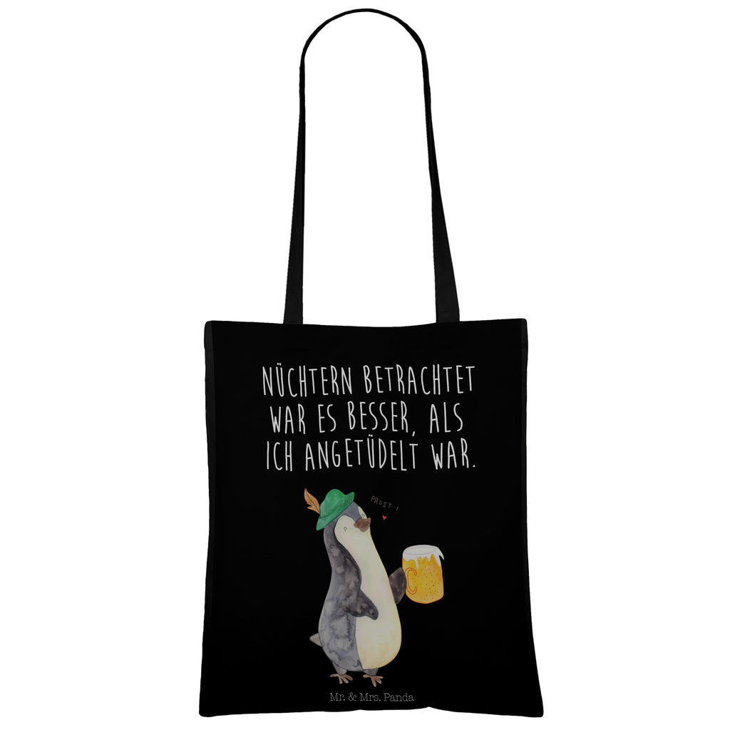Tragetasche Pinguin Bier Beuteltasche, Beutel, Einkaufstasche, Jutebeutel, Stoffbeutel, Pinguin, Pinguine, Bier, Oktoberfest