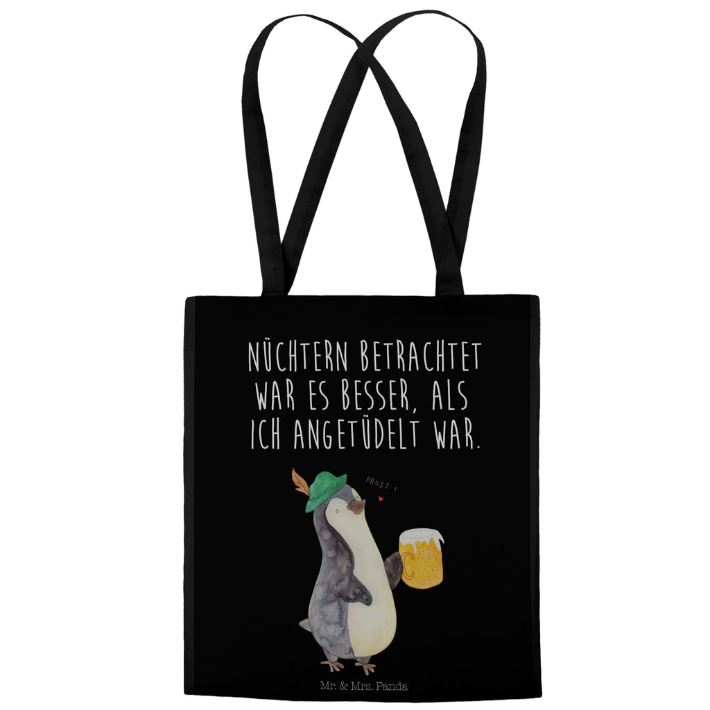 Tragetasche Pinguin Bier Beuteltasche, Beutel, Einkaufstasche, Jutebeutel, Stoffbeutel, Pinguin, Pinguine, Bier, Oktoberfest
