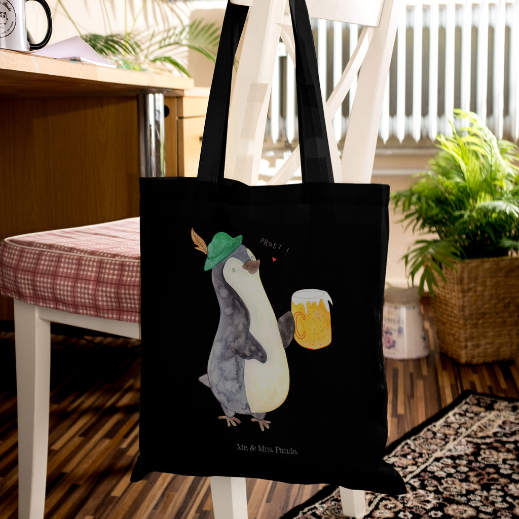 Tragetasche Pinguin Bier Beuteltasche, Beutel, Einkaufstasche, Jutebeutel, Stoffbeutel, Pinguin, Pinguine, Bier, Oktoberfest