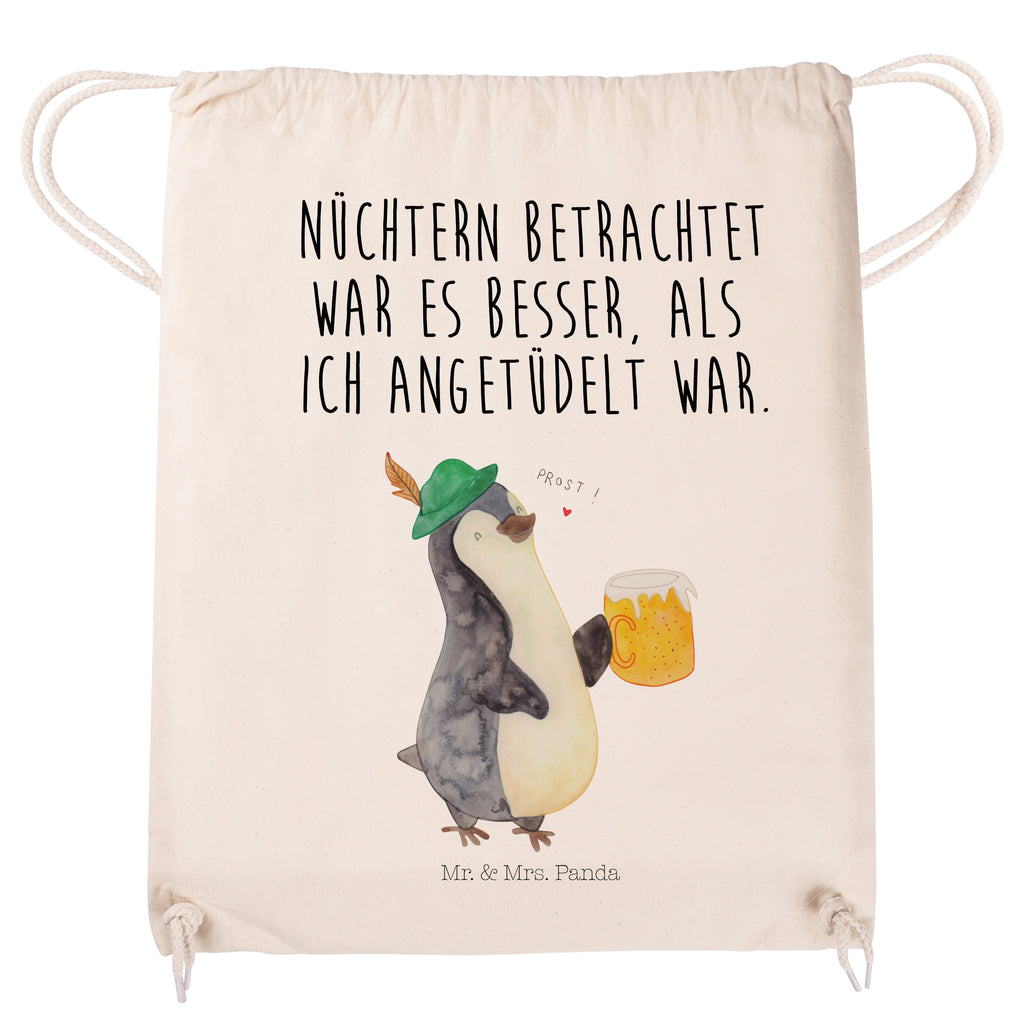 Sportbeutel Pinguin Bier Turnbeutel, Beutel, Sporttasche, Tasche, Stoffbeutel, Pinguin, Pinguine, Bier, Oktoberfest