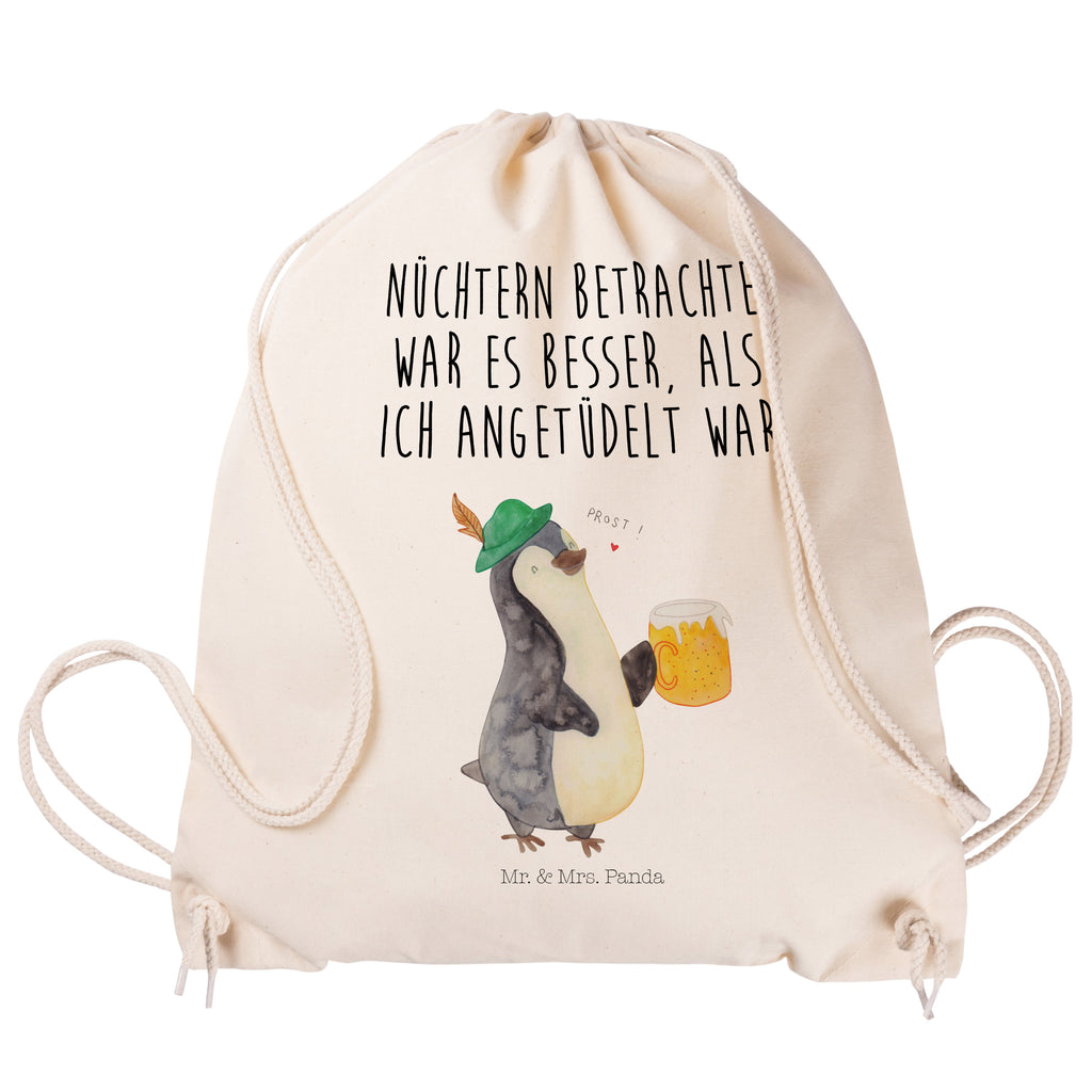 Sportbeutel Pinguin Bier Turnbeutel, Beutel, Sporttasche, Tasche, Stoffbeutel, Pinguin, Pinguine, Bier, Oktoberfest