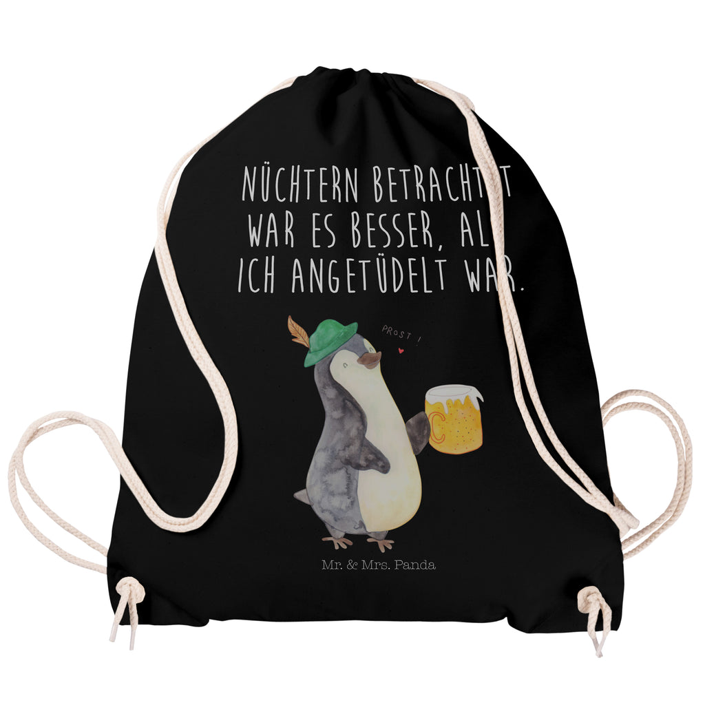 Sportbeutel Pinguin Bier Turnbeutel, Beutel, Sporttasche, Tasche, Stoffbeutel, Pinguin, Pinguine, Bier, Oktoberfest