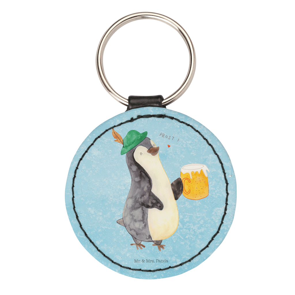 Rund Schlüsselanhänger Pinguin Bier Schlüsselanhänger, Anhänger, Taschenanhänger, Glücksbringer, Schutzengel, Pinguin, Pinguine, Bier, Oktoberfest