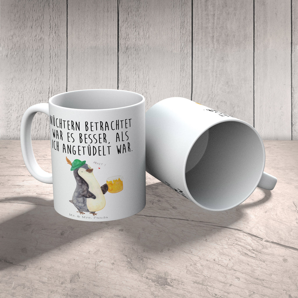 Tasse Pinguin Bier Pinguin, Pinguine, Bier, Oktoberfest,  Becher, Kaffeetasse, Kaffeebecher, Tee, Frühstück, Büro  Pinguin