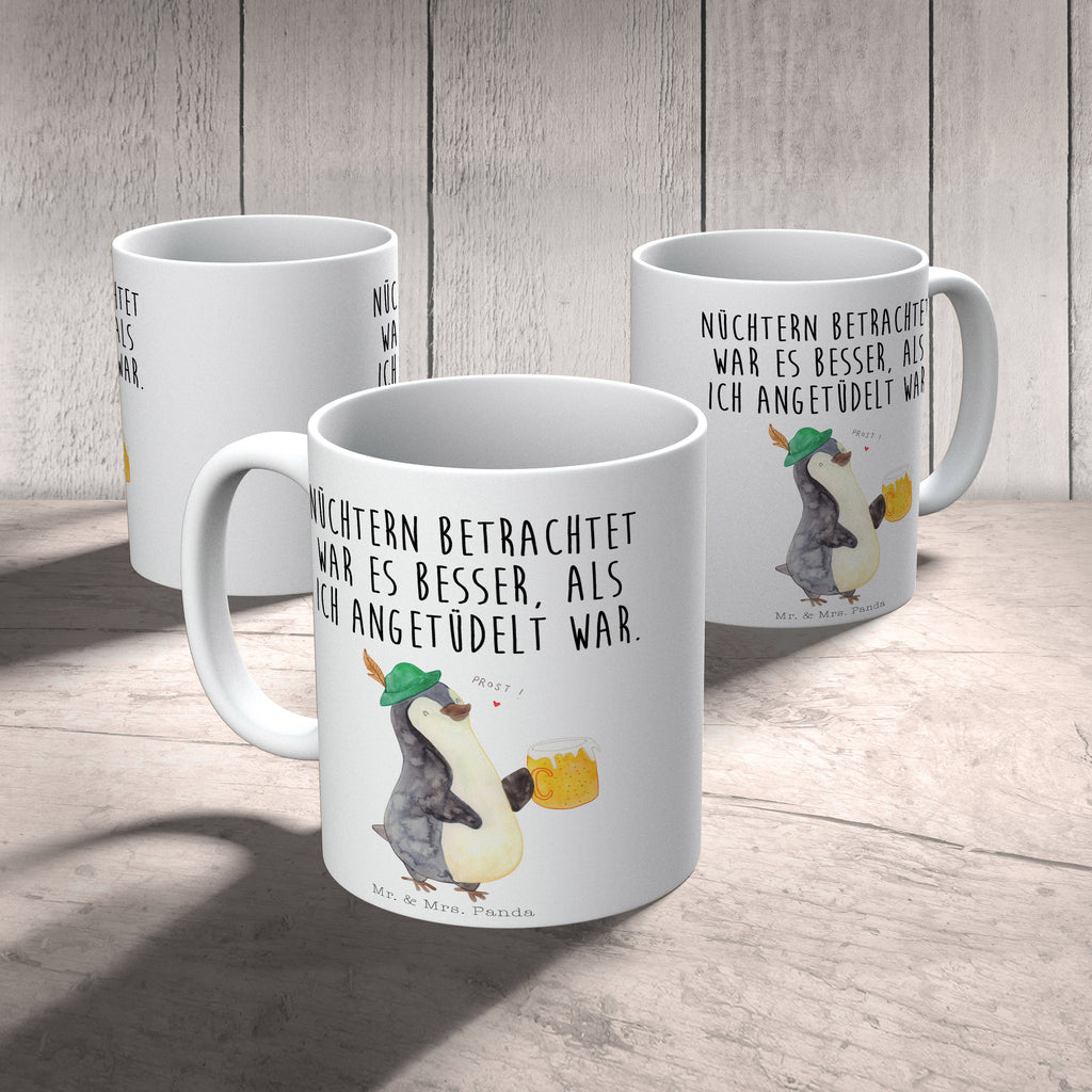 Tasse Pinguin Bier Pinguin, Pinguine, Bier, Oktoberfest,  Becher, Kaffeetasse, Kaffeebecher, Tee, Frühstück, Büro  Pinguin