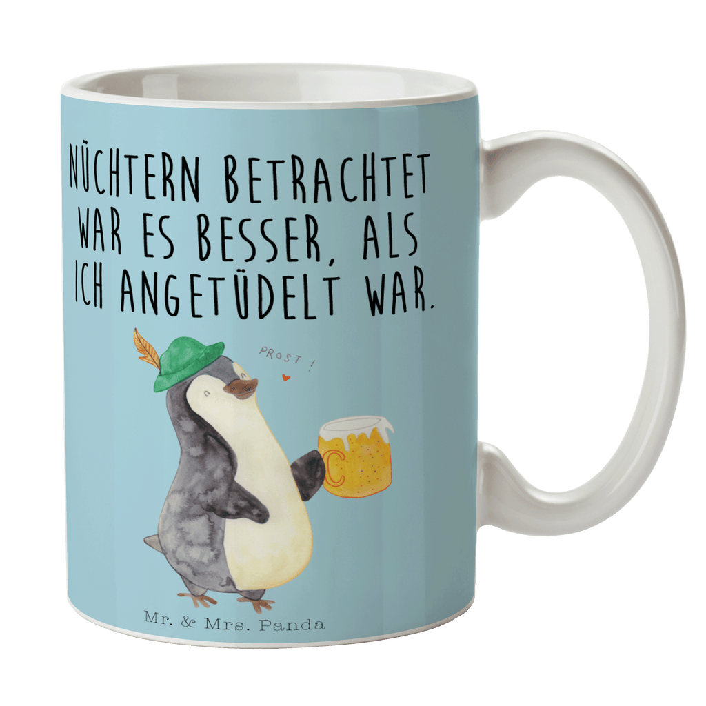 Tasse Pinguin Bier Pinguin, Pinguine, Bier, Oktoberfest,  Becher, Kaffeetasse, Kaffeebecher, Tee, Frühstück, Büro  Pinguin