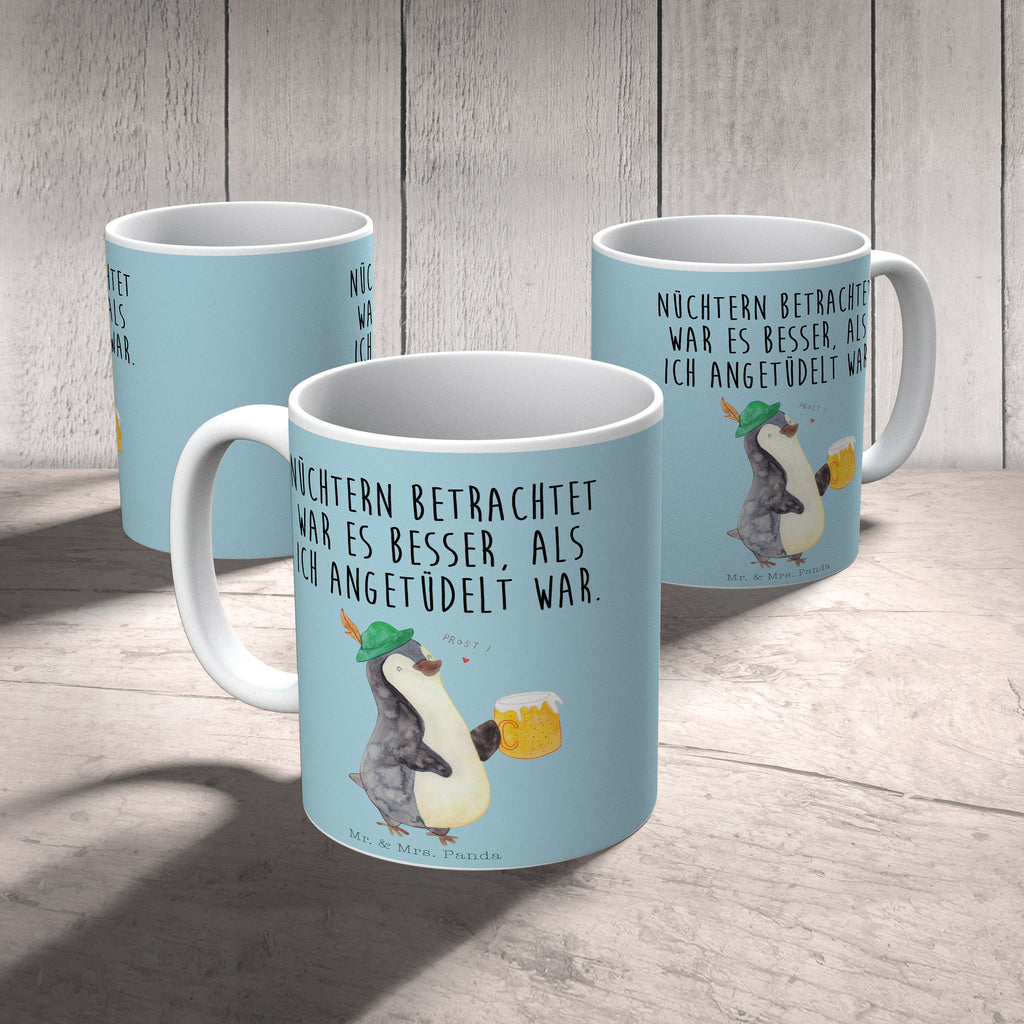 Tasse Pinguin Bier Pinguin, Pinguine, Bier, Oktoberfest,  Becher, Kaffeetasse, Kaffeebecher, Tee, Frühstück, Büro  Pinguin